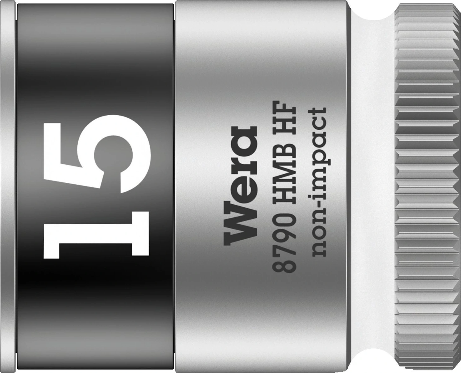 Wera Zyklop 3/8" socket with holding function - Metric 15.0, 15 mm, Chrome