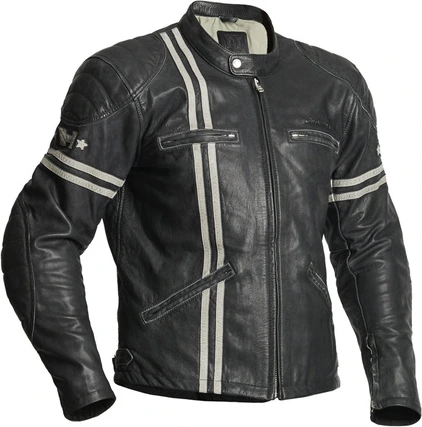 Halvarssons Leather jacket Dresden Black/white