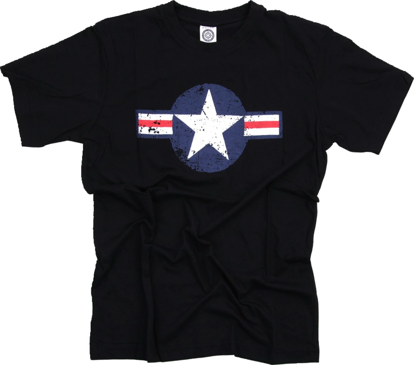 Army Surplus Air Force Star & Bars t-shirt, Black, S