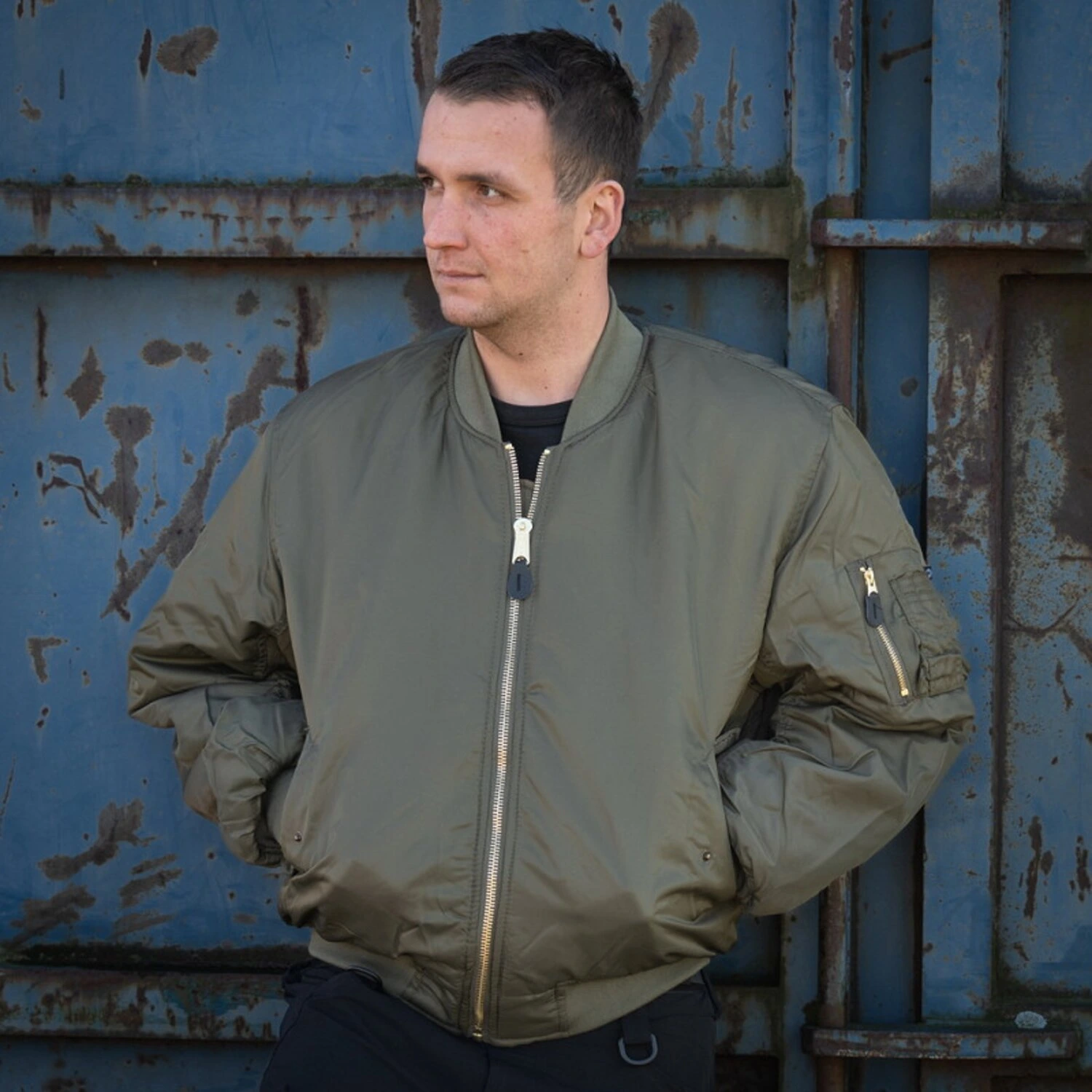 MA-1 Bomber flight jacket, dark green, M