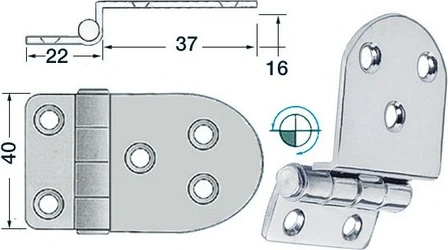 embossed hinge SS 59x40