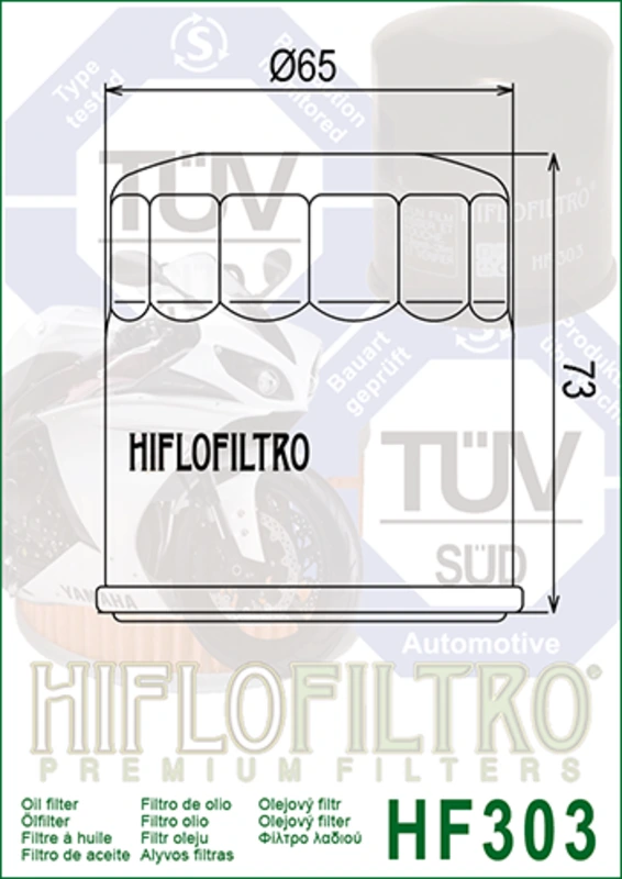 Масляный фильтр HiFlo HF303