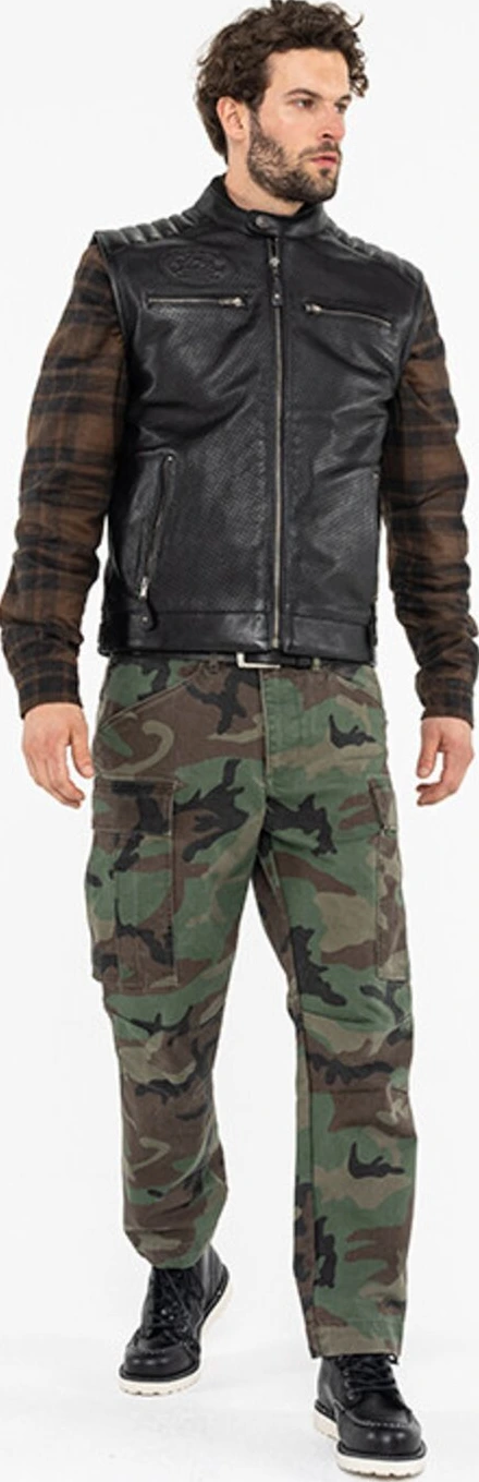 John Doe Storm Leather vest, Black, S