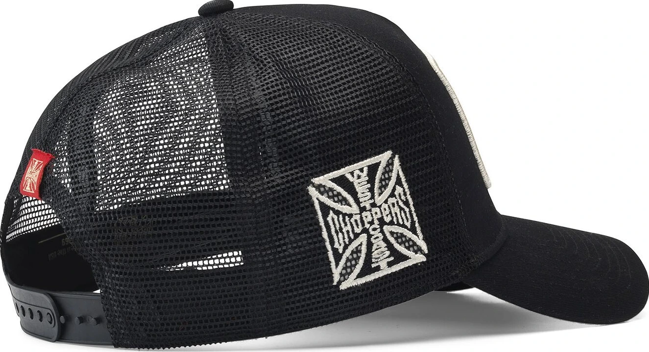 WCC Motorcycle Co. 5-panel trucker cap, Black