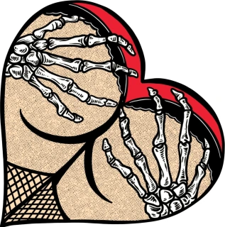 Down-n-Out Handful of ass sticker