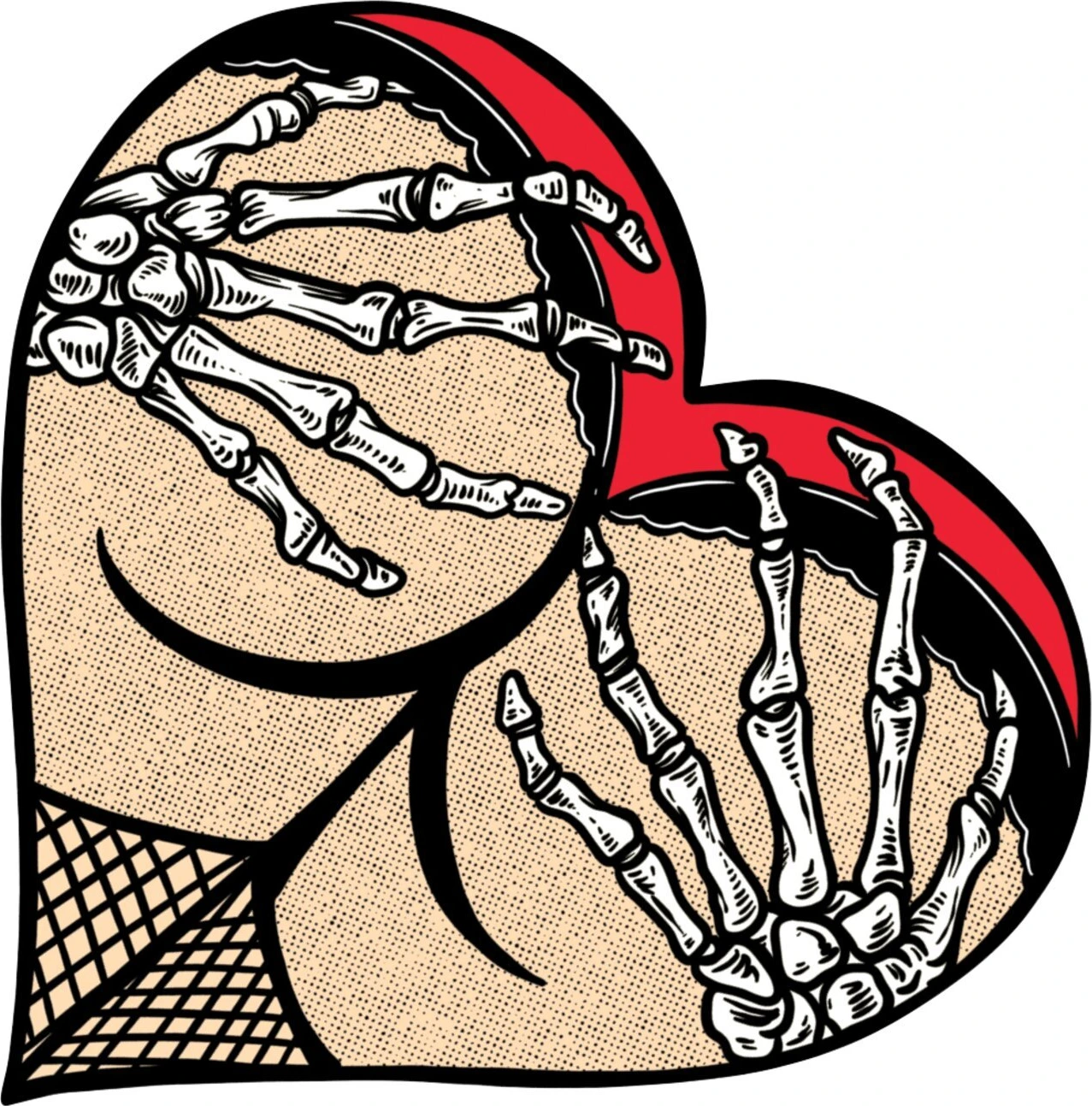 Down-n-Out Handful of ass sticker