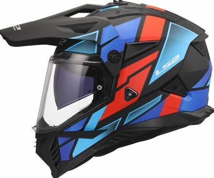 LS2 MX702 PIONEER II BLOCK Helmet - S, Black Red Blue