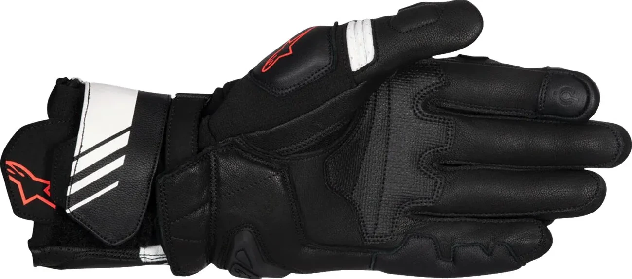 GLOVE GP+ R V3 LTHR BK/WT/RD S
