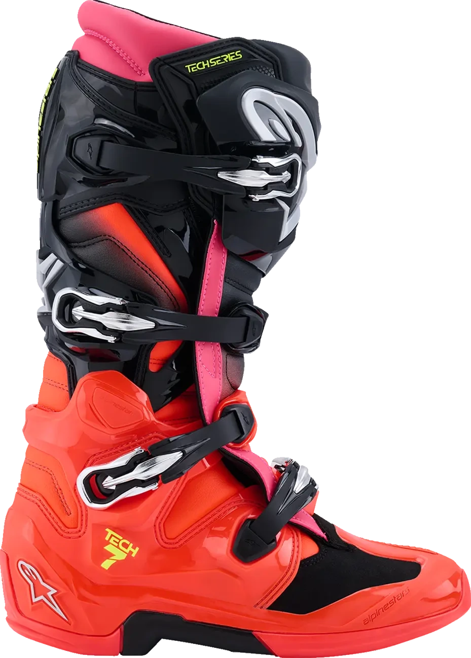 BOOT TECH 7 BLK/RD FLUO/PINK 7