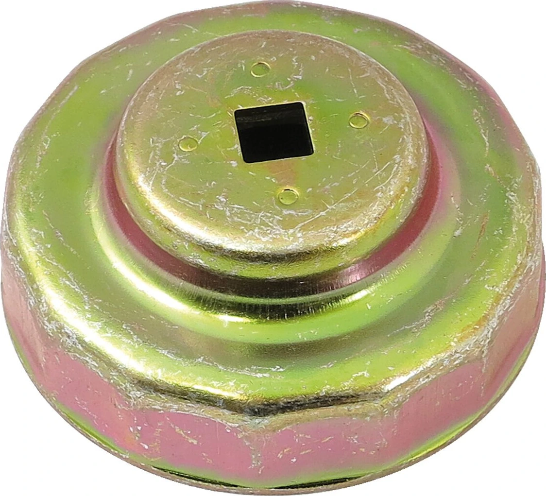 Oil filter wrench, 3/8" drive, Yellow, 76 mm