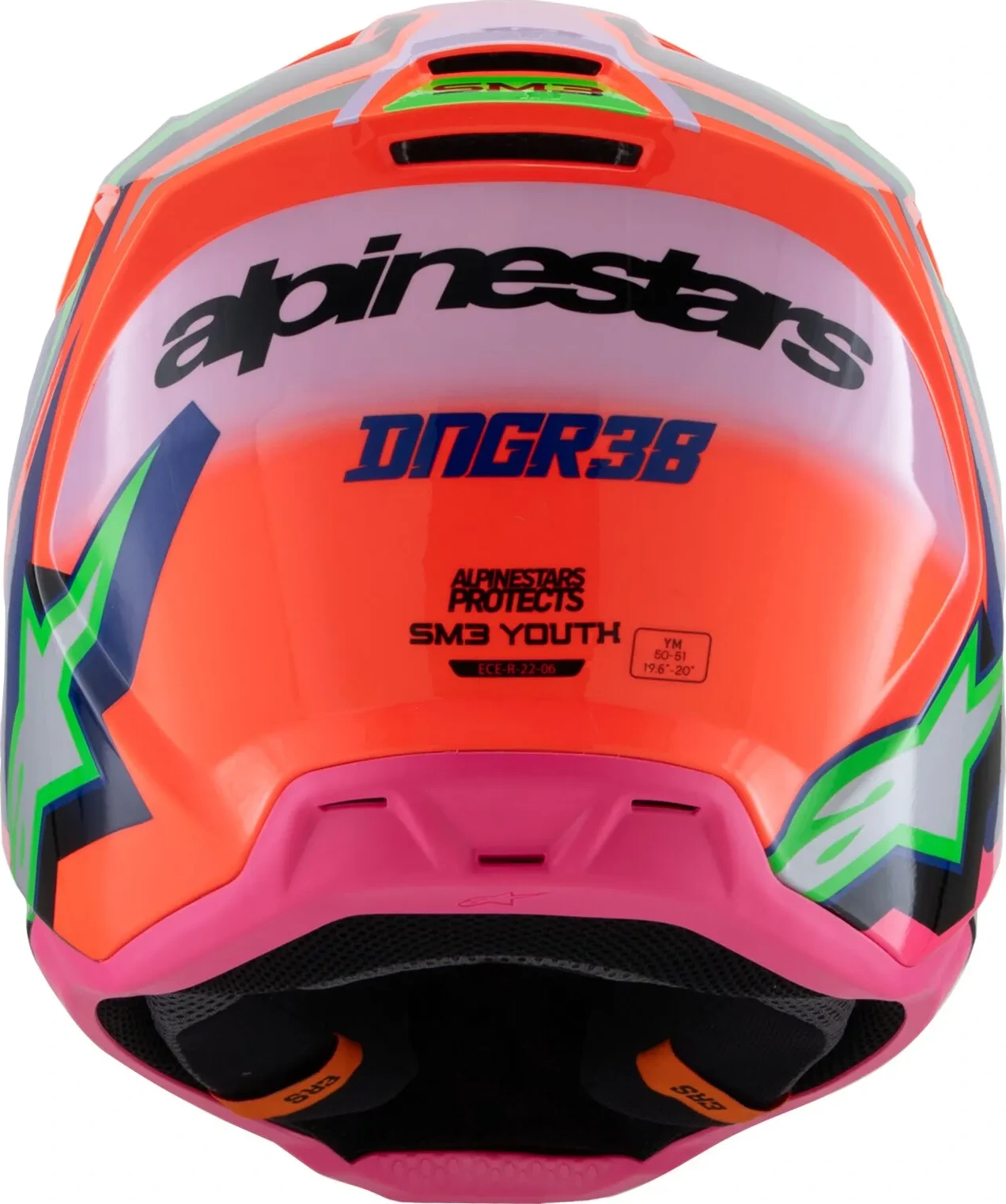 HELMET YTH SM3 DEEGAN OR/PU/PK YM