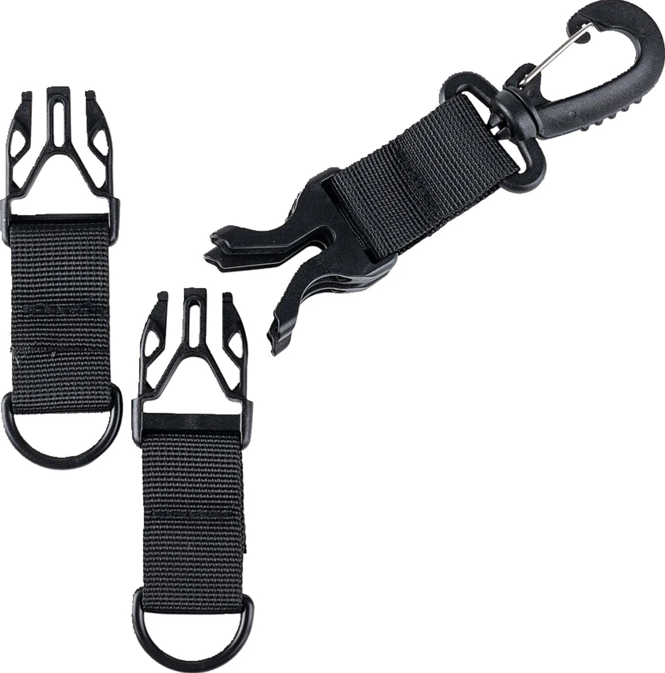 Army Surplus Carabiner keychain holder, Black