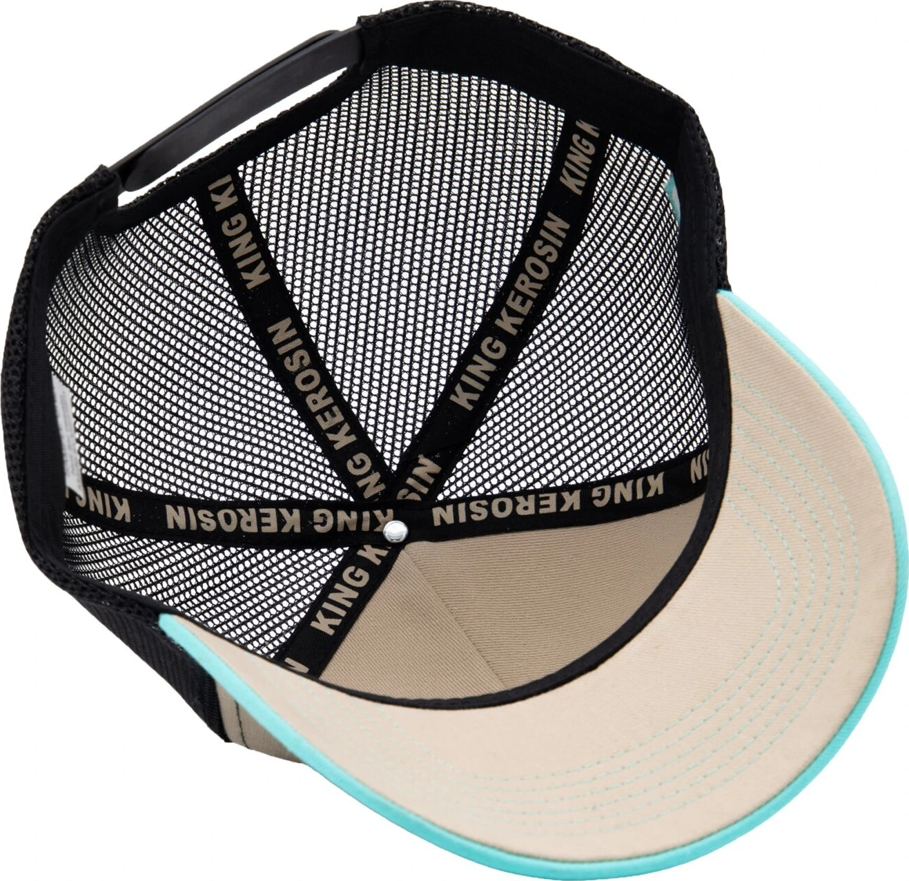 King Kerosin Bad To The Bone trucker cap turquoise/ecru, Beige
