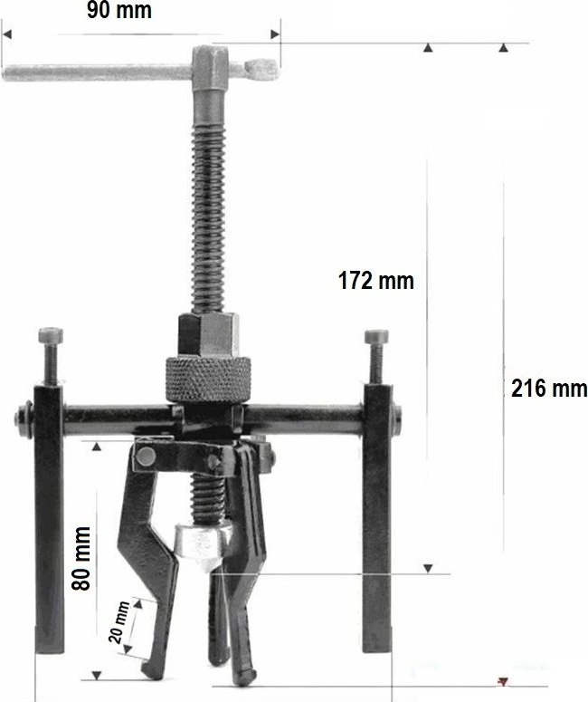 Three jaw inner hole bearing puller 2" 12-50mm