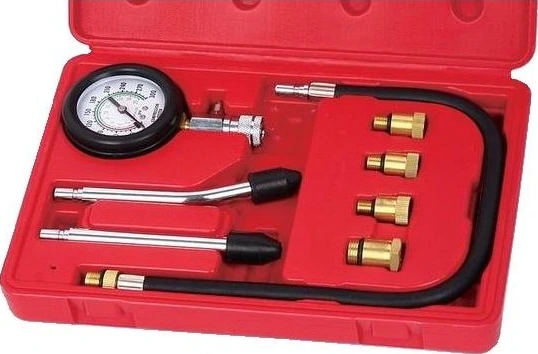 Petrol engine compression tester kit 8pcs.