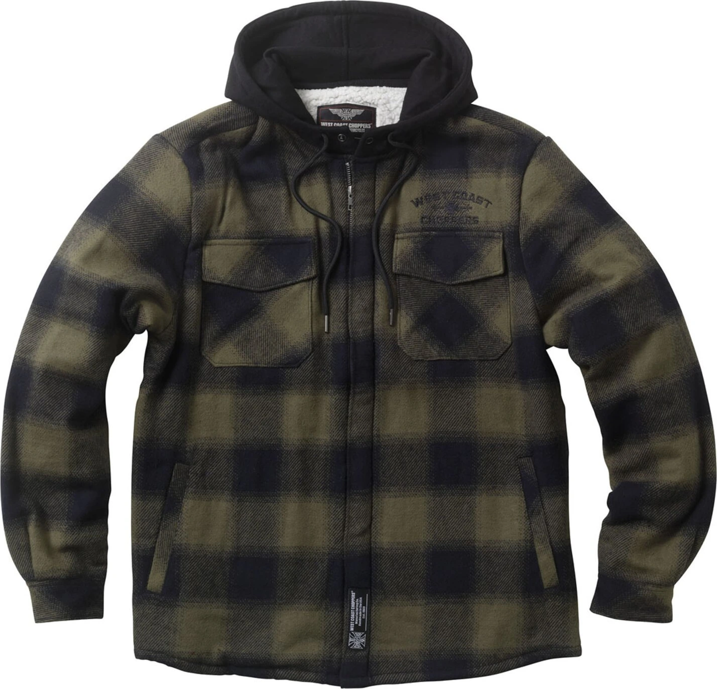 WCC Hell Bent Flannel jacket, olive, black, XL