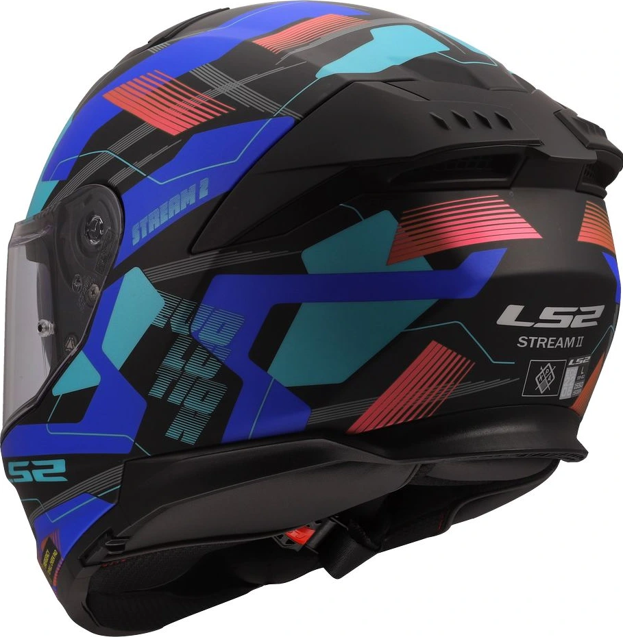 LS2 FF808 STREAM II MIKA Helmet - 2XL, Black Blue