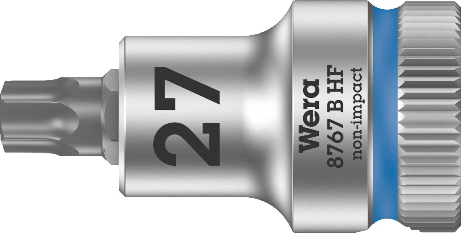 Wera Zyklop 3/8" Torx® socket bit TX27 with holding function, 35 mm, Chrome
