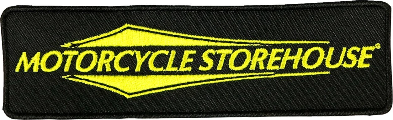 Motorcycle storehouse, logo patch, Black