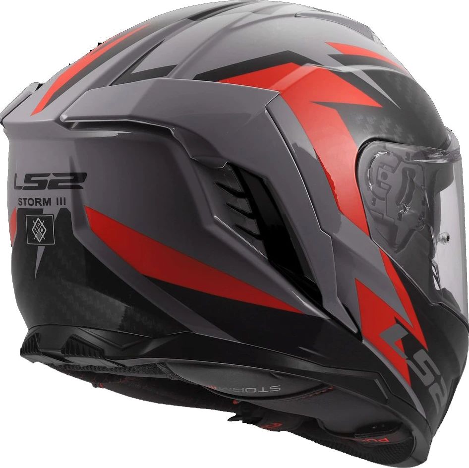 LS2 FF818 STORM III DYNAMO Helmet - Grey Red, 3XL