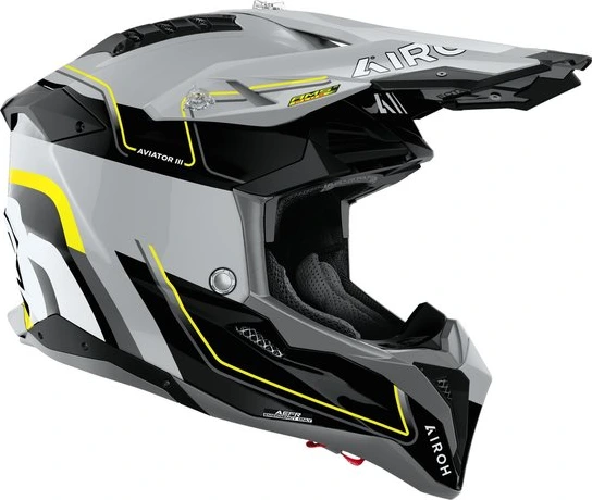 Airoh Helmet Aviator 3 Leader Yellow gloss, S