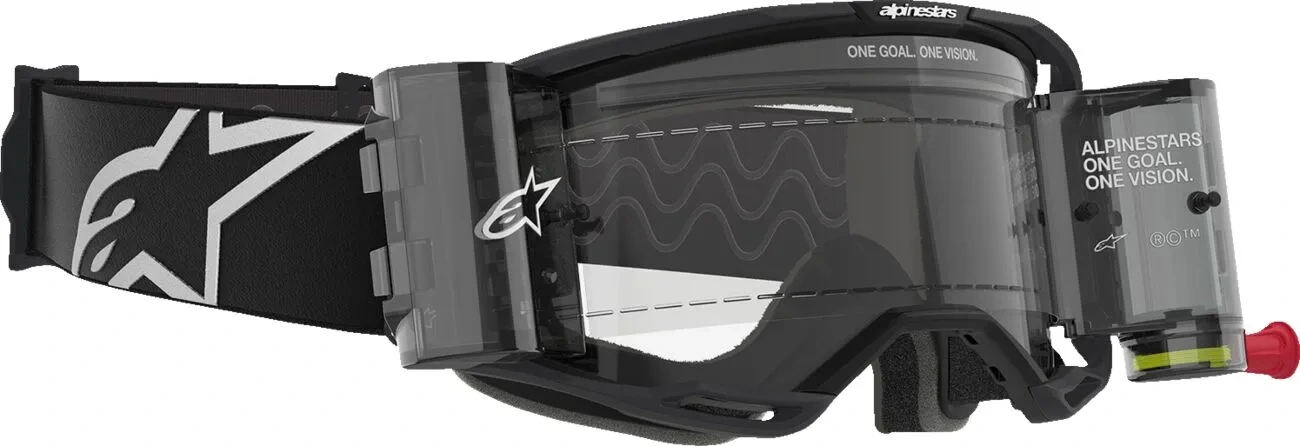 GOGGLE VISION 8 CORP BLK CLEAR ROLL-OFF
