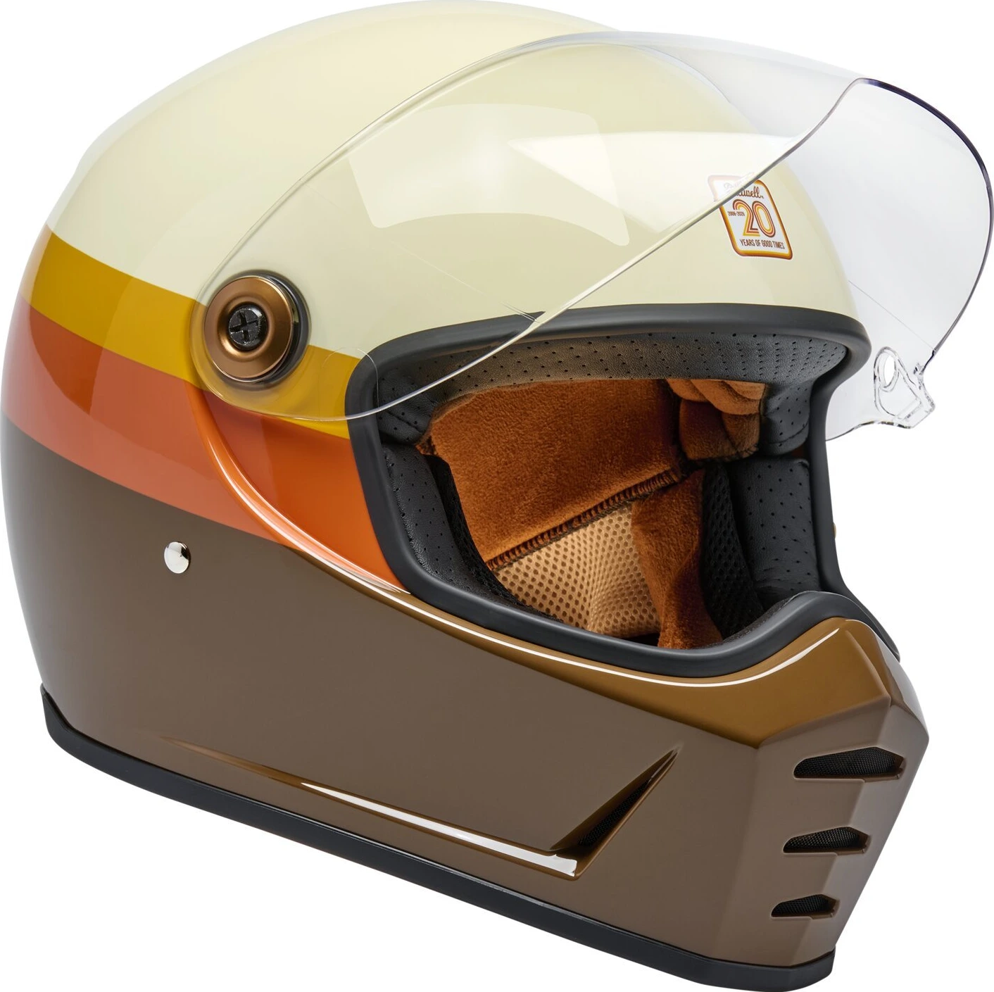 Biltwell Lane Splitter helmet, 20th anniversary Beige, XS, Gloss