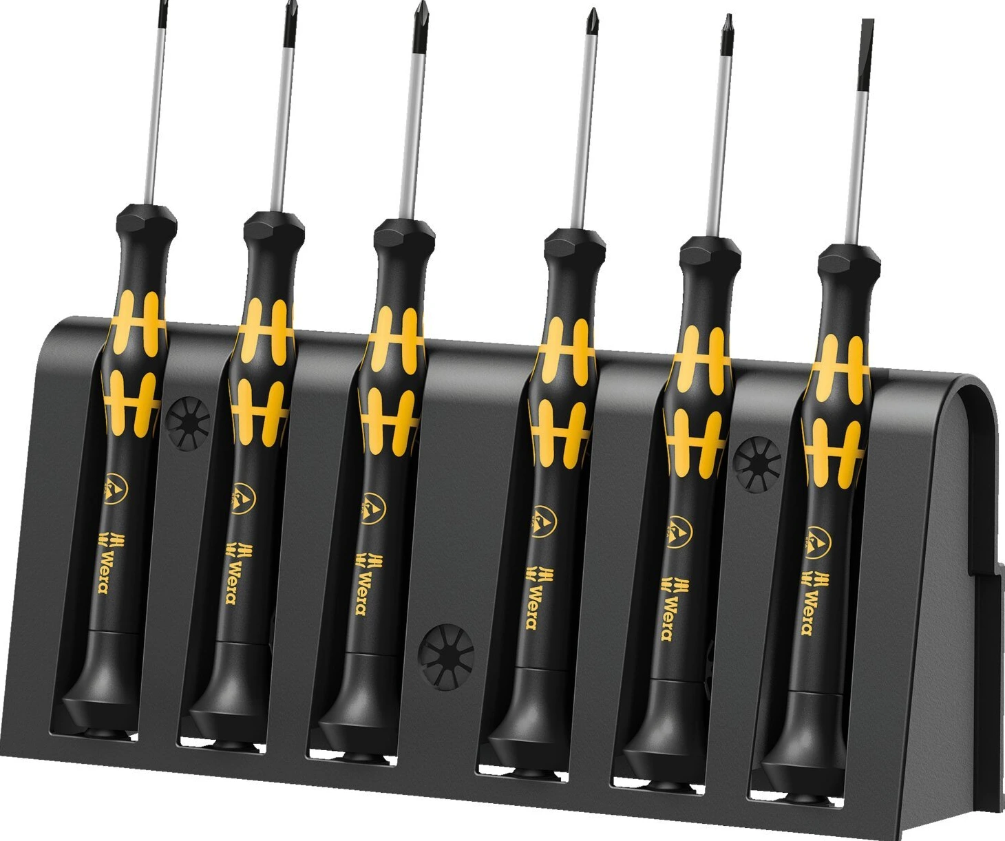 Wera ESD safe screwdriver set for electronic applications, Black