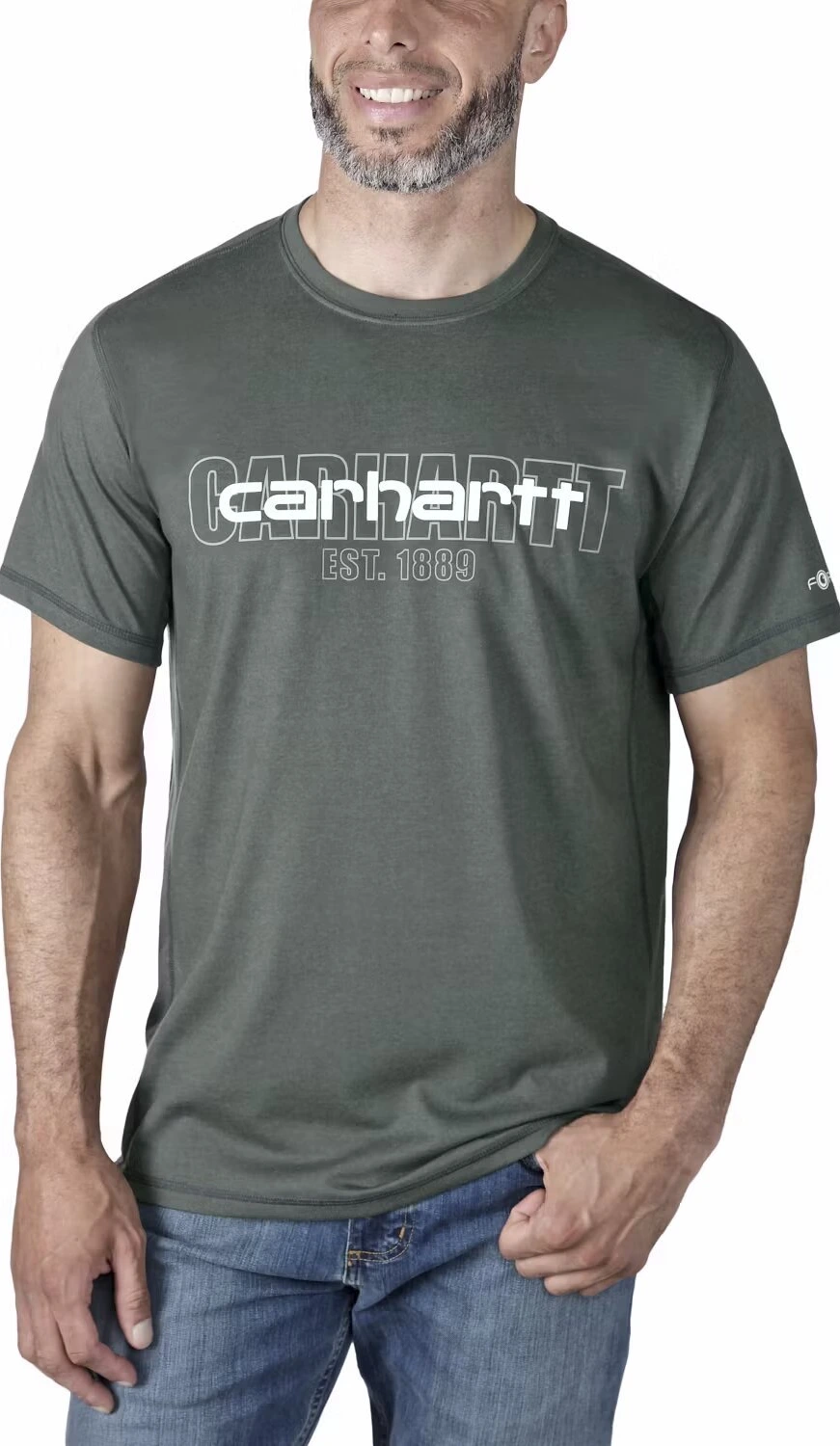 Carhartt Force S/S Logo Graphic t-shirt carbon heather, Gray, 2XL