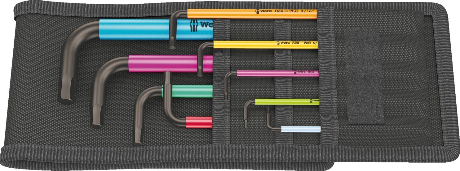 Wera hex key set multicolor - US sizes, Black