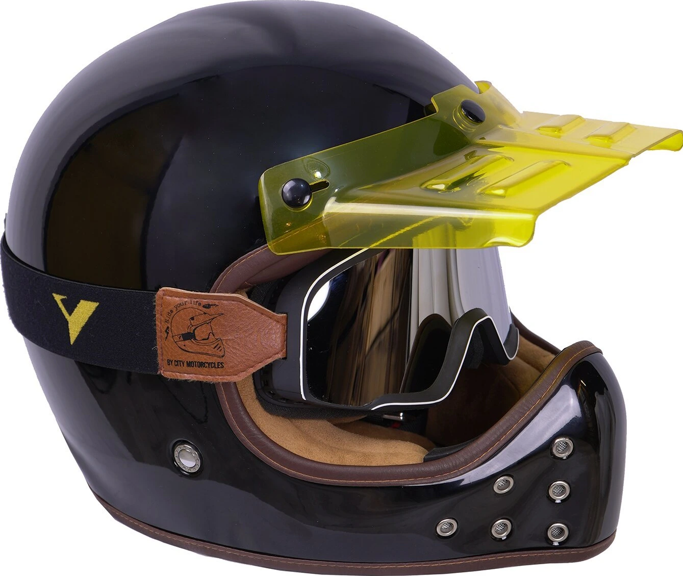 By City The Rock helmet, black shinny, L, Gloss
