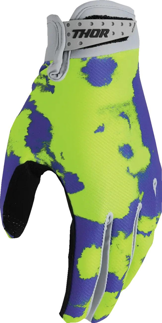 GLOVES YTH LAUNCHMODE BLEACH GRAY/ACID 2XS