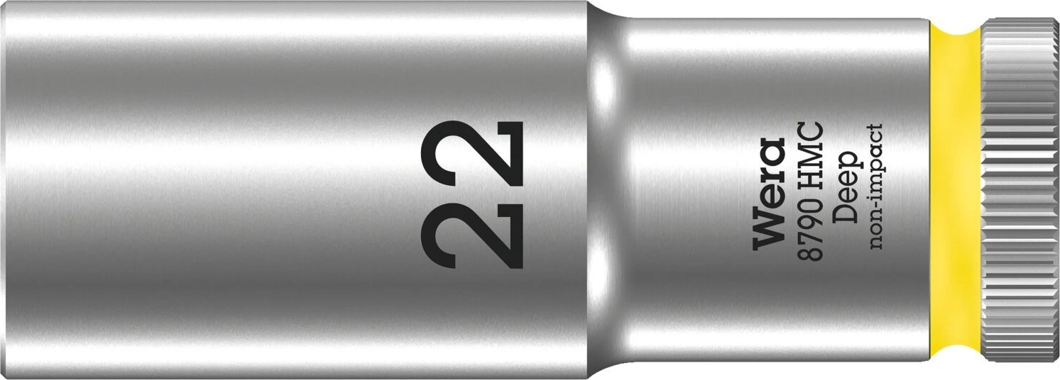 Wera, deep socket size 22mm, Brushed