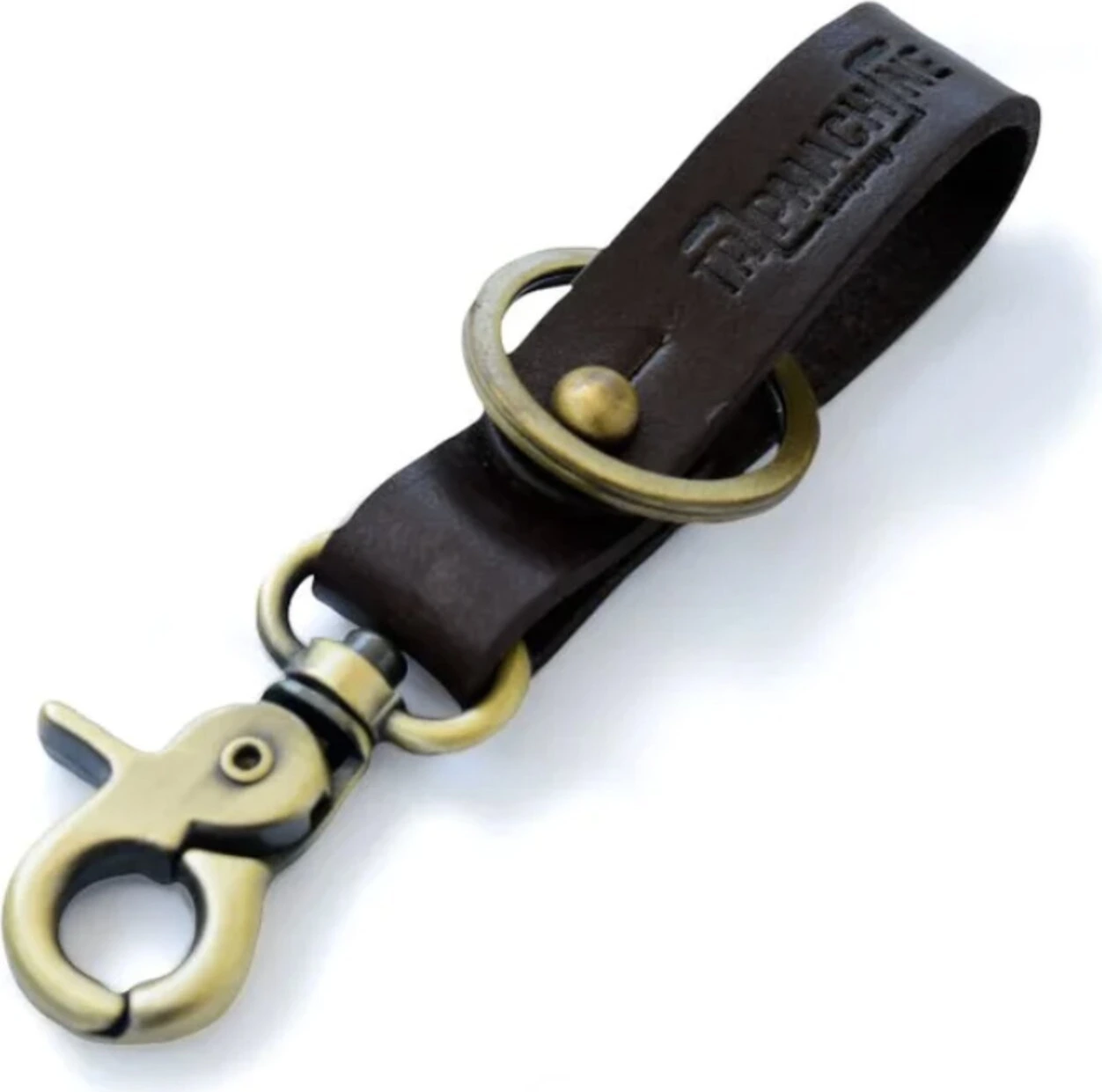 Trip Machine Key Fob tobacco / antique, gold
