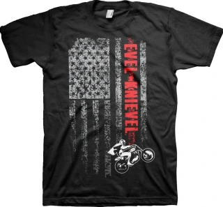 Evel Knievel Flag T-shirt