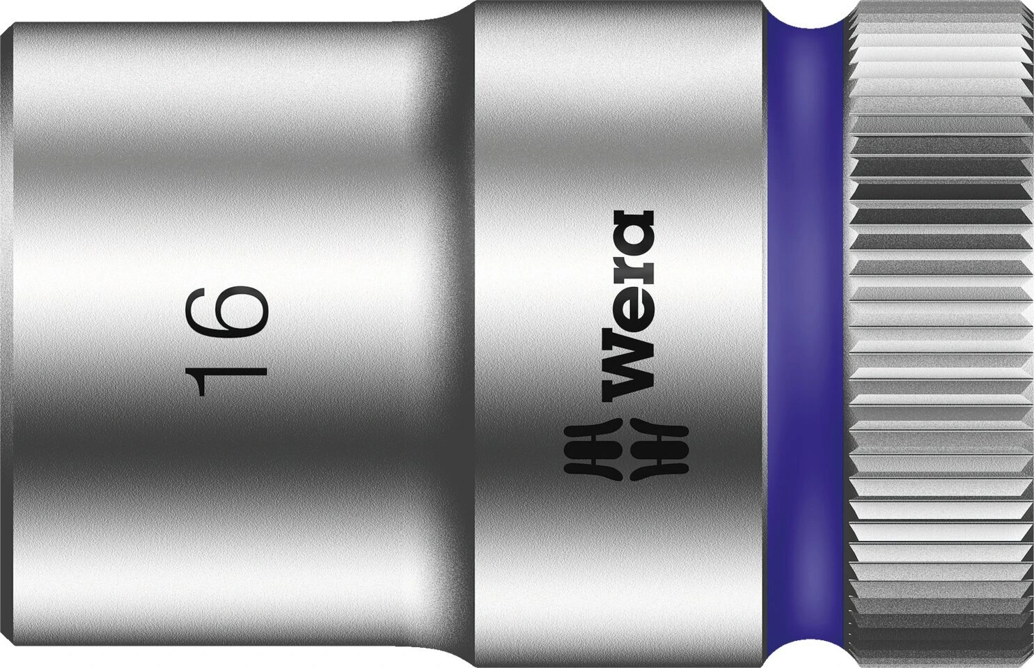 Wera Zyklop 1/2" socket - Metric 16.0, 16 mm, Chrome