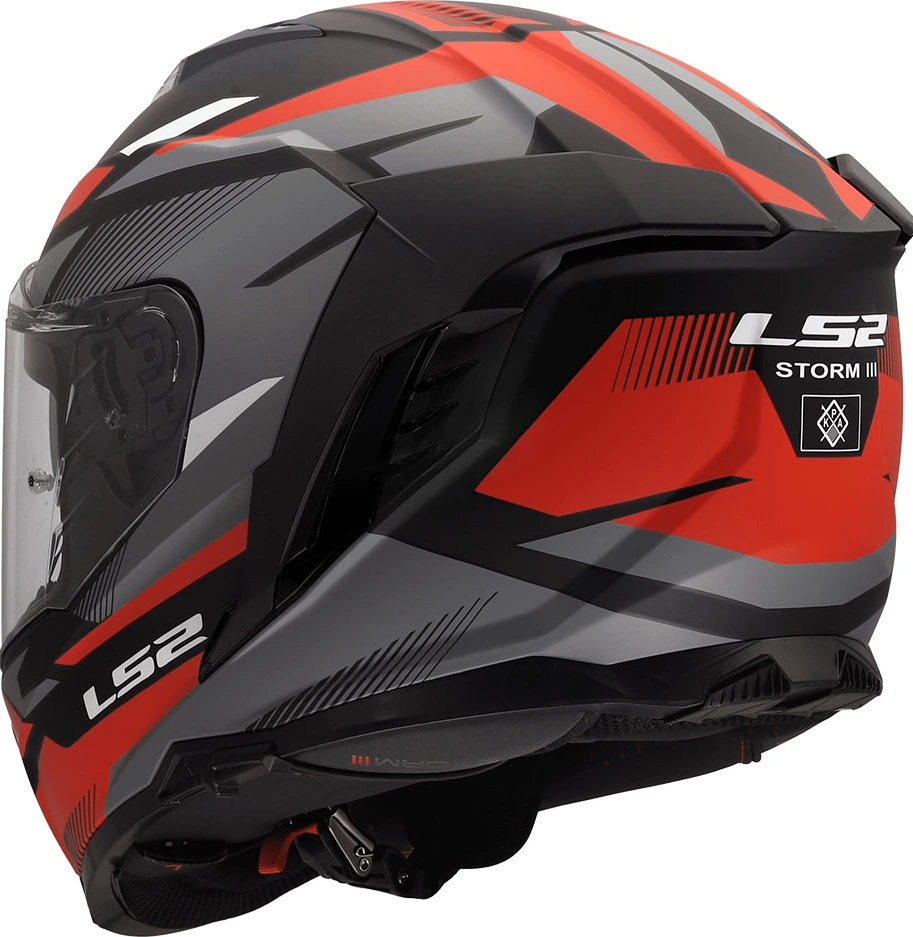 LS2 FF818 STORM III KOMAI Helmet - Black Red, S
