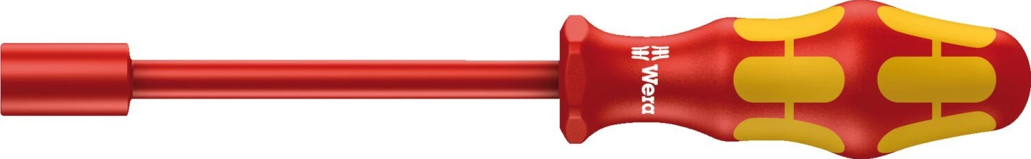 Wera nutdriver VDE Insulated, US sizes, Red, 125 mm