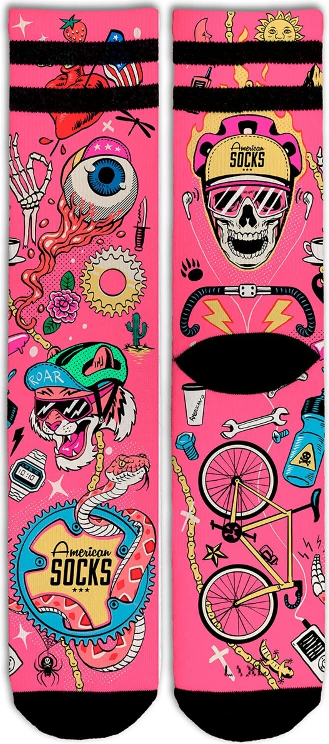 American Socks Cycling Beast Signature socks, Multi-color, L/XL