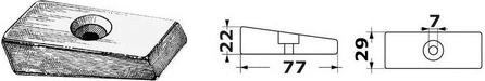 Osculati anode (zinc) Mercury/Mariner/Honda