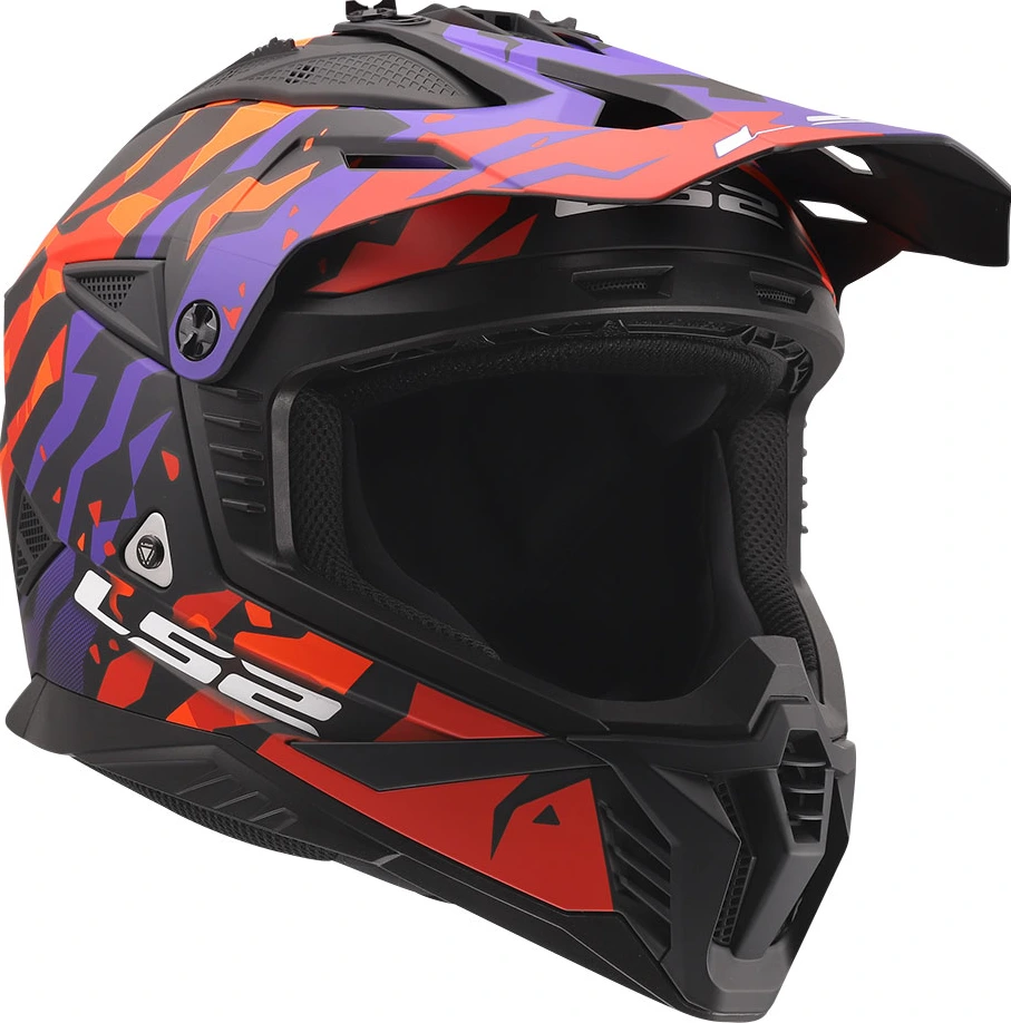 LS2 MX708 FAST II GROTESK Helmet - 3XL, Purple Orange