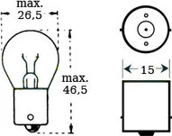 Polttimo 12v 18w Ba 15s