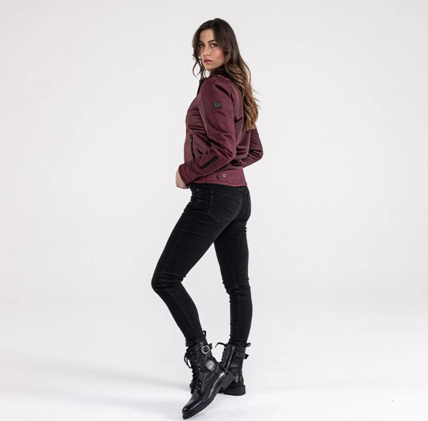 John Doe Aero mesh jacket women, bordeaux Red, XS