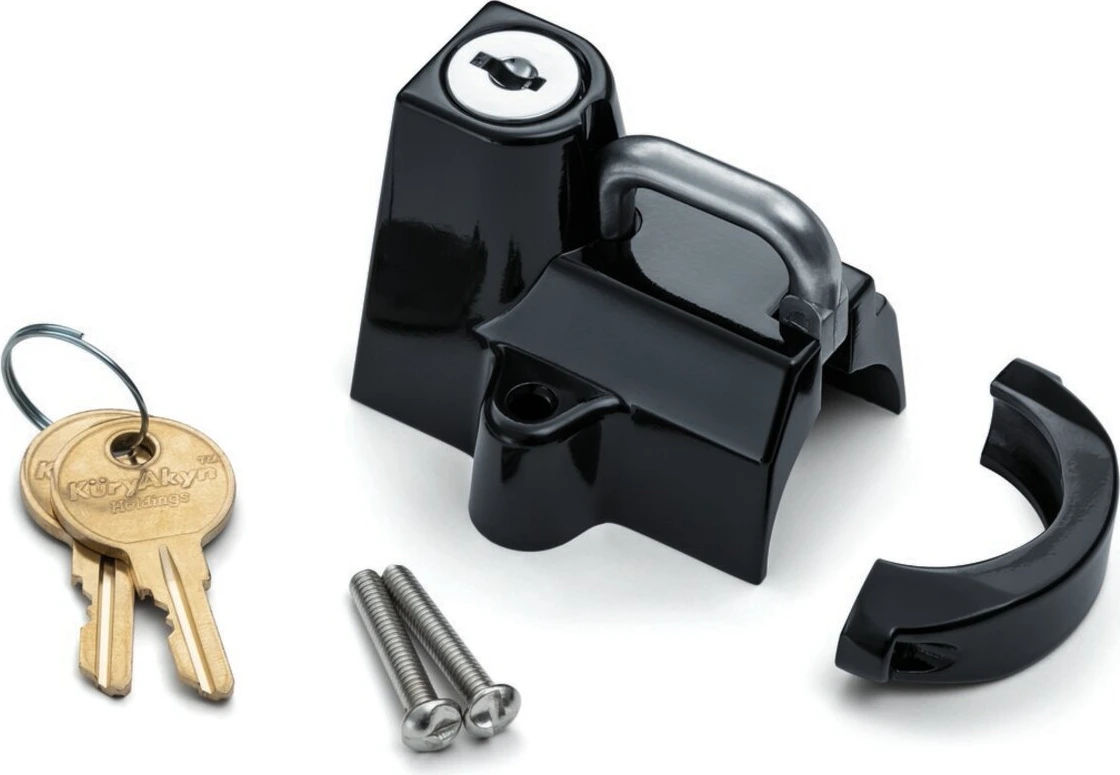 Kuryakyn Helmet lock black 22mm, Gloss