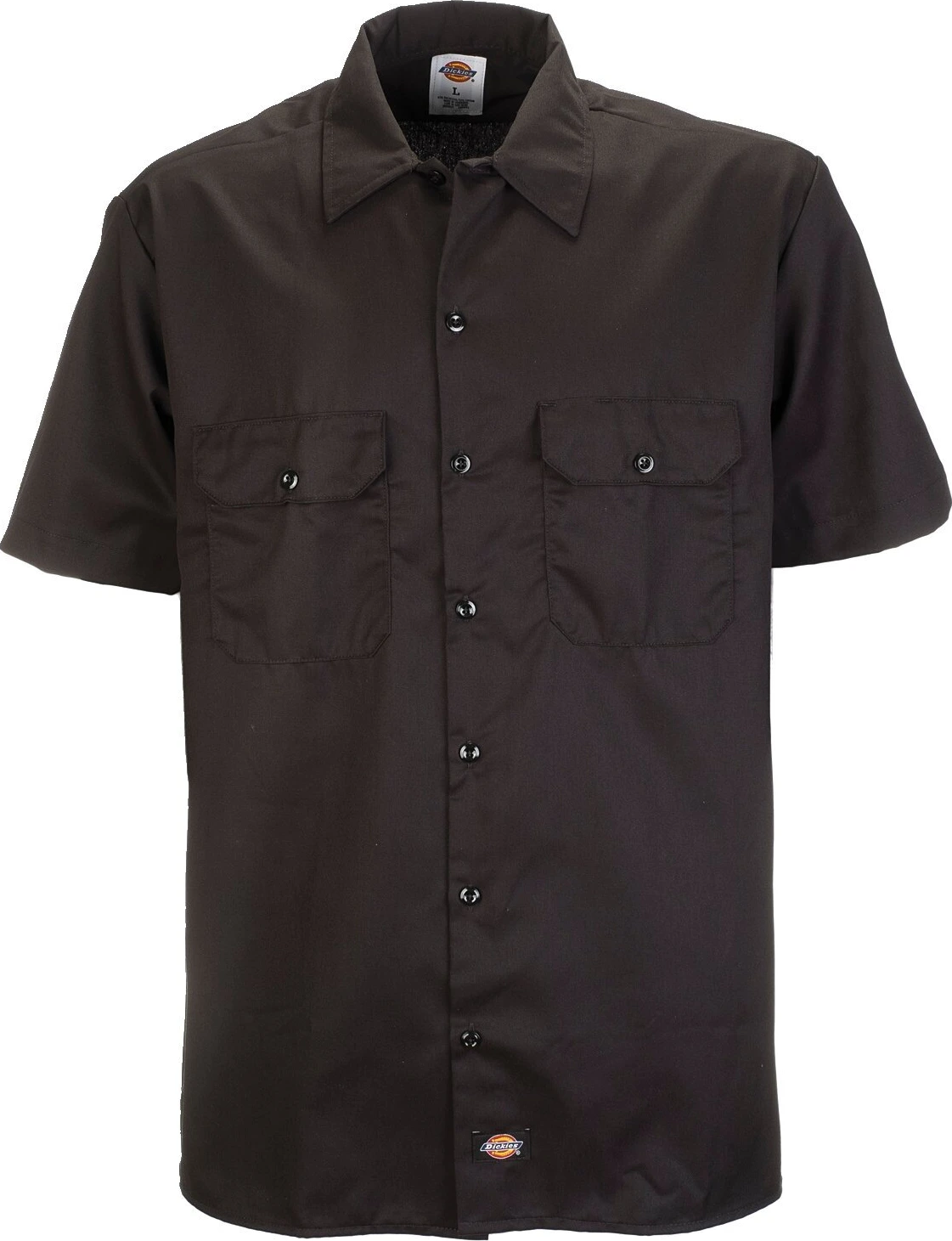 Dickies Short sleeve work shirt, Black, L