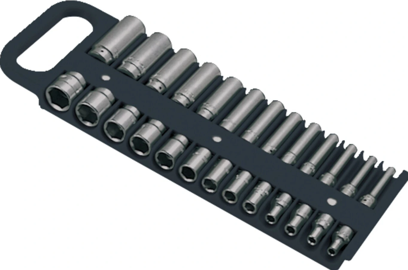 Lisle, 1/4" magnetic socket holder, Black