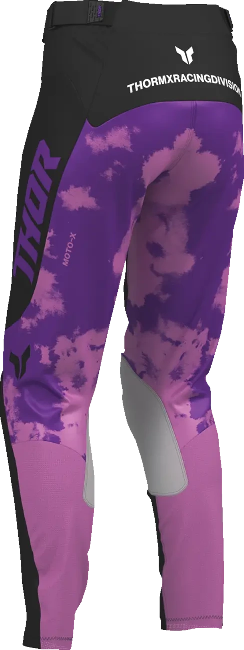 PANT WMN LAUNCHMODE BLEACH BLK/ORCH 3/4