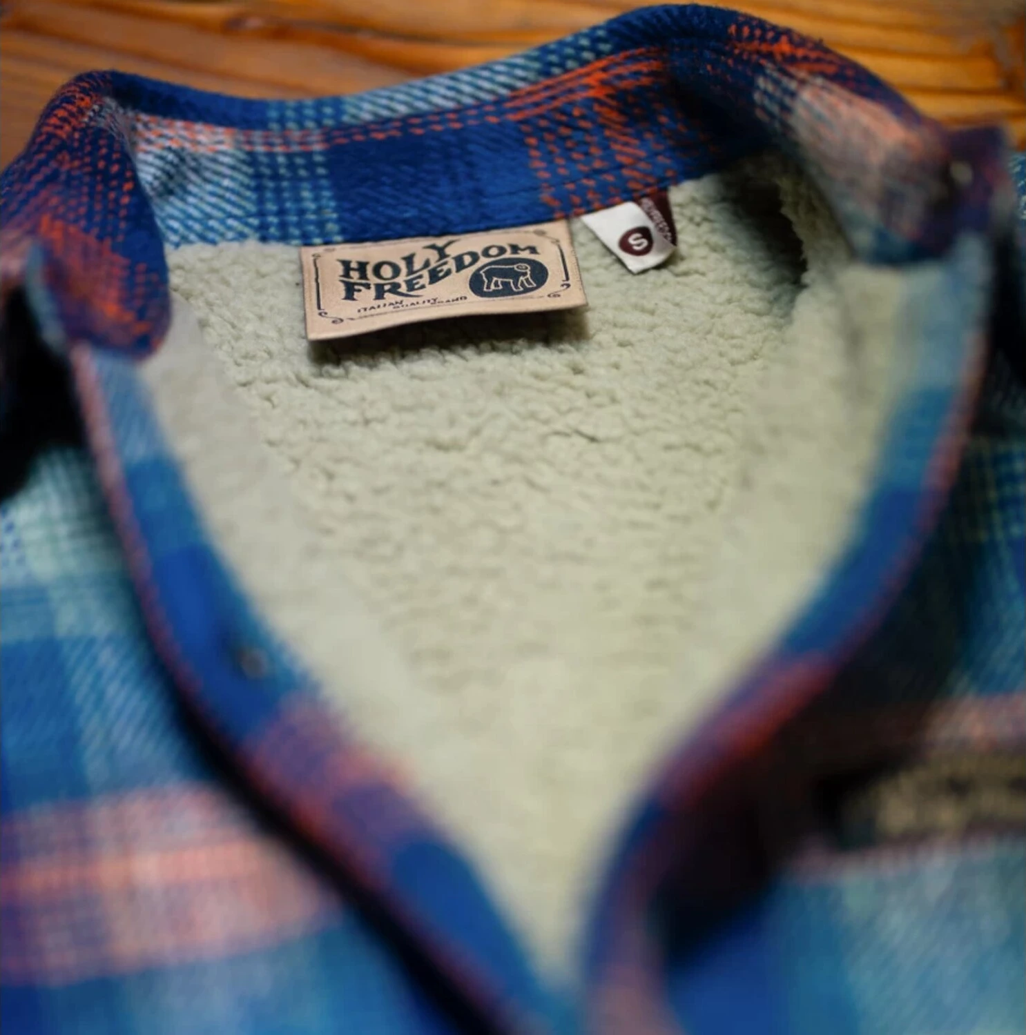 Holy Freedom Mcfly lined shirt, Blue, M