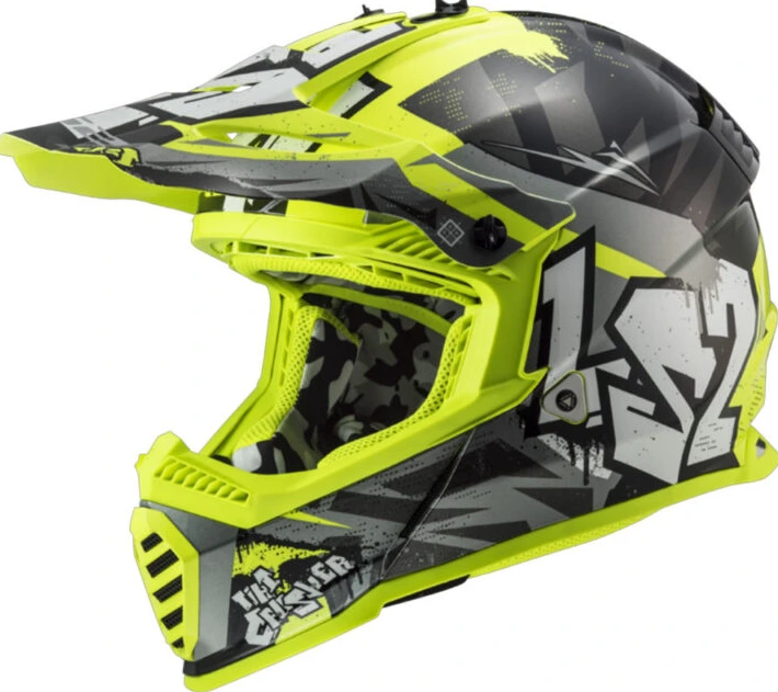 LS2 MX437 FAST II MINI CRUSHER helmet - Black Yellow, S
