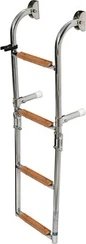 S.S/wood ladder 4 steps